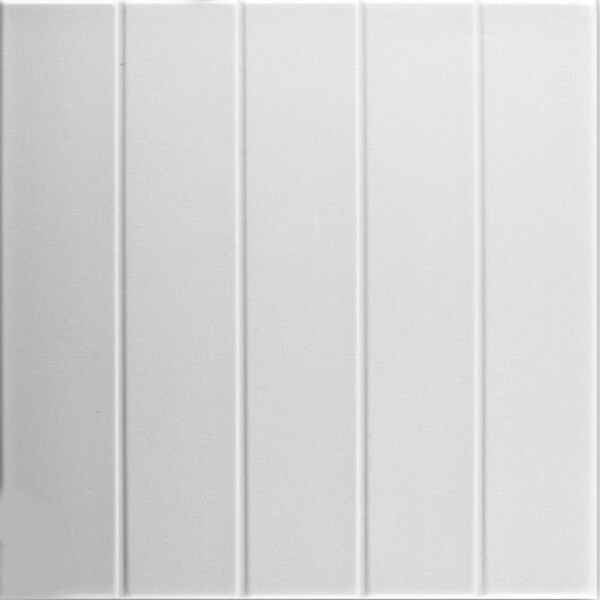 A La Maison Ceilings Beadboard 20in x 20in 8Pack Plain White